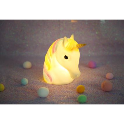 Globo - LED Kinder-Nachtlicht LED/1W/230/4,5V 3xAA Einhorn