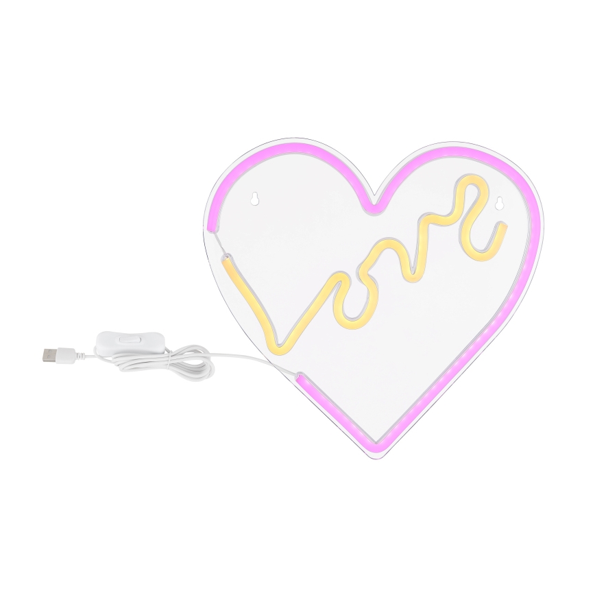 Globo - LED Neon-Wanddekoration LED/3W/USB Herz