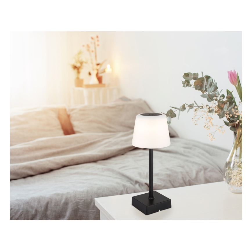 Globo - Dimmbare LED-Tischleuchte mit Touch-Funktion LED/2W/5V 3000/4500/6500K 800 mAh schwarz
