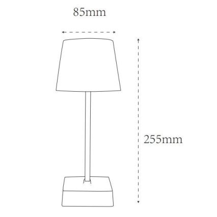 Globo - Dimmbare LED-Tischleuchte mit Touch-Funktion LED/2W/5V 3000/4500/6500K 800 mAh schwarz