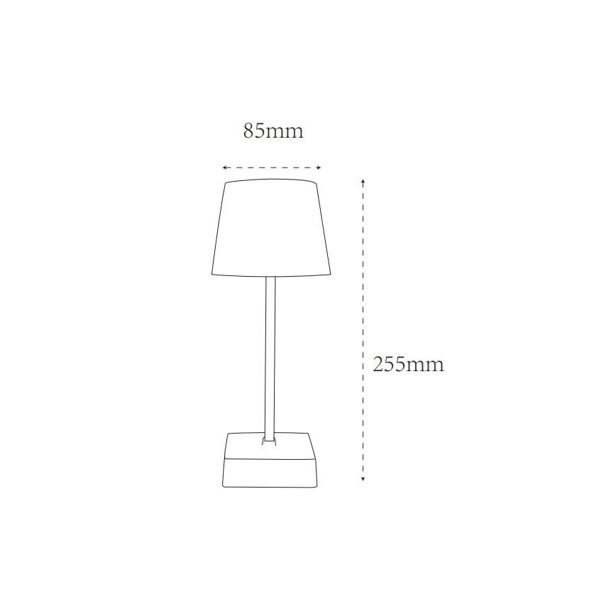 Globo - Dimmbare LED-Tischleuchte mit Touch-Funktion LED/2W/5V 3000/4500/6500K 800 mAh schwarz