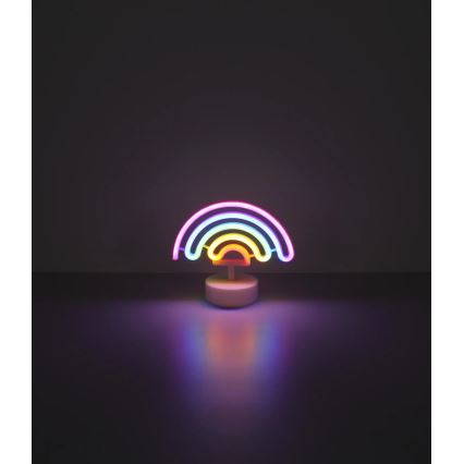 Globo - LED-Neon-Tischdekoration LED/2W/3xAA Regenbogen