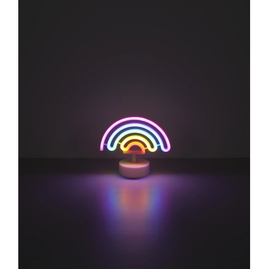 Globo - LED-Neon-Tischdekoration LED/2W/3xAA Regenbogen
