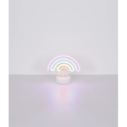 Globo - LED-Neon-Tischdekoration LED/2W/3xAA Regenbogen