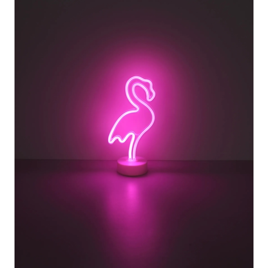 Globo - LED-Neon-Tischdekoration LED/2W/3xAA Flamingo