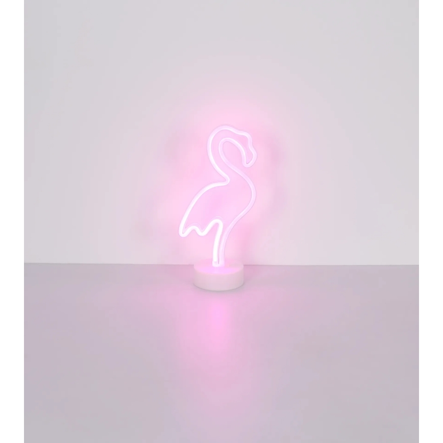 Globo - LED-Neon-Tischdekoration LED/2W/3xAA Flamingo