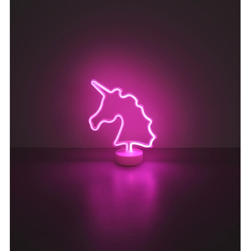 Globo - LED Neon Tischdekoration LED/2W/3xAA Einhorn