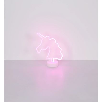 Globo - LED Neon Tischdekoration LED/2W/3xAA Einhorn