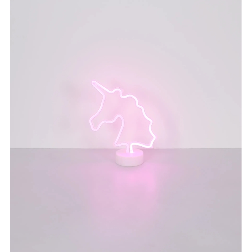 Globo - LED Neon Tischdekoration LED/2W/3xAA Einhorn