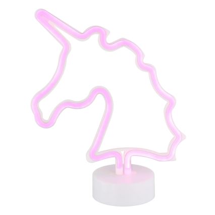 Globo - LED Neon Tischdekoration LED/2W/3xAA Einhorn