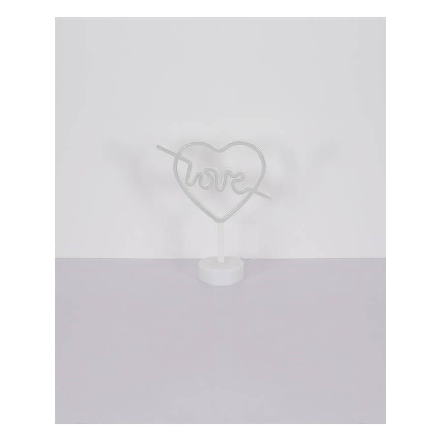 Globo - LED Neon Tischdekoration LED/2W/3xAA Herz