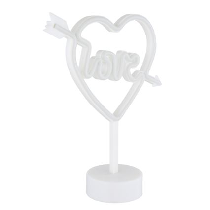 Globo - LED-Neon-Tischcekoration LED/2W/3xAA Herz