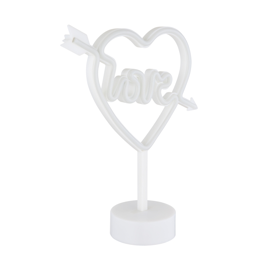 Globo - LED-Neon-Tischcekoration LED/2W/3xAA Herz