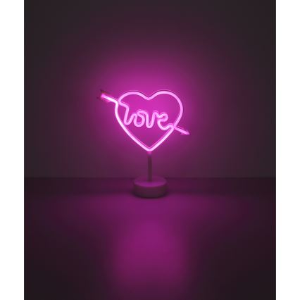 Globo - LED-Neon-Tischcekoration LED/2W/3xAA Herz