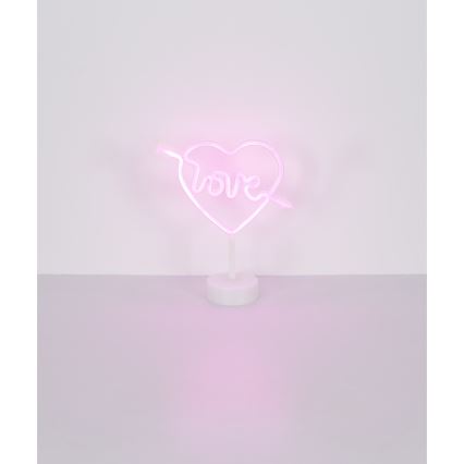 Globo - LED-Neon-Tischcekoration LED/2W/3xAA Herz