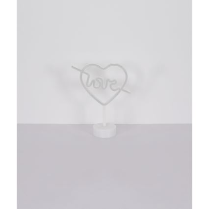 Globo - LED-Neon-Tischcekoration LED/2W/3xAA Herz