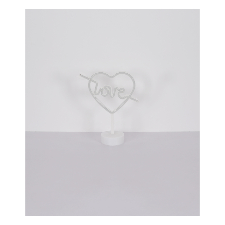 Globo - LED-Neon-Tischcekoration LED/2W/3xAA Herz