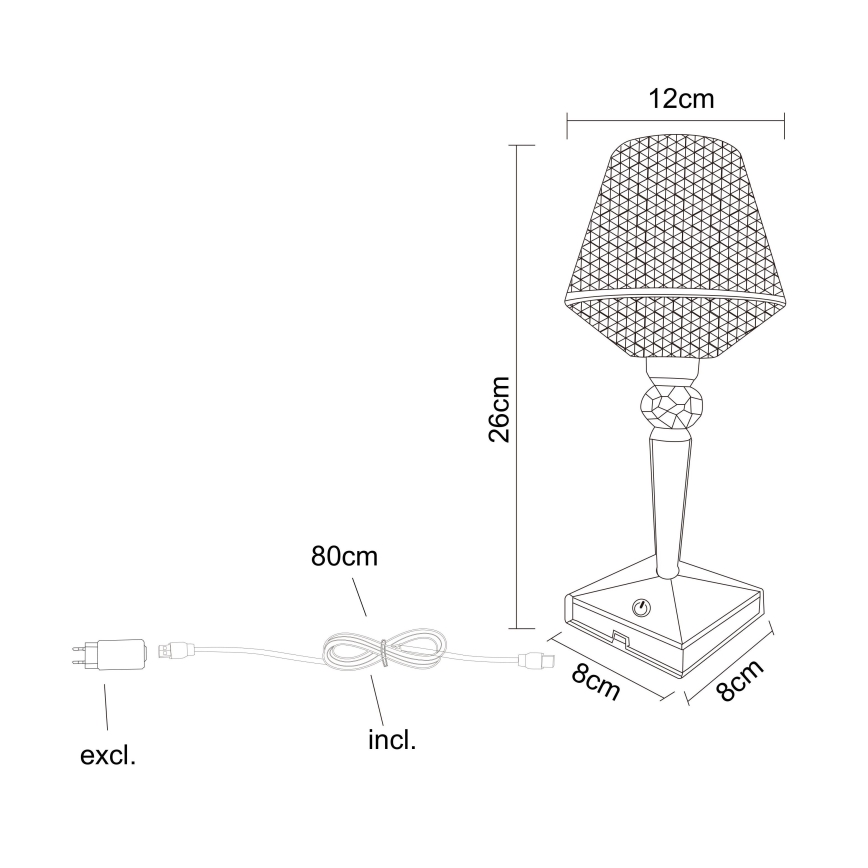 Globo - Dimmbare LED-Touch-Tischleuchte LED/1W/5V 2700/4000/6500K 800 mAh