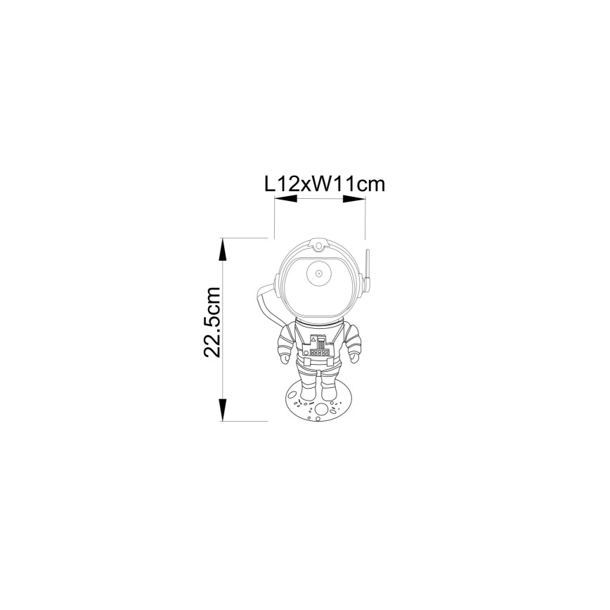Globo - LED RGB Tischleuchte LED/4,5W/5V Astronaut silbern
