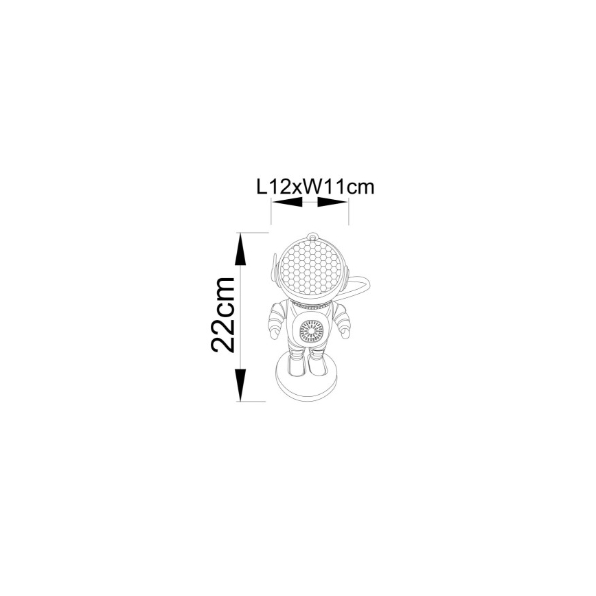 Globo - LED RGB Tischlampe LED/6W/5V Astronaut Weiß