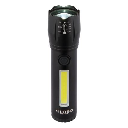 Globo - LED Akku-Taschenlampe LED/3W/5V + COB/3W 5500K 1200 mAh