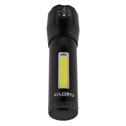 Globo - LED Akku-Taschenlampe LED/3W/5V + COB/3W 5500K 1200 mAh