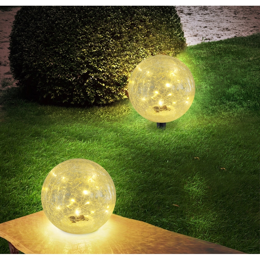 Globo - LED-Solarleuchte 15xLED/0,06W/3,2V d 15 cm IP44 300 mAh