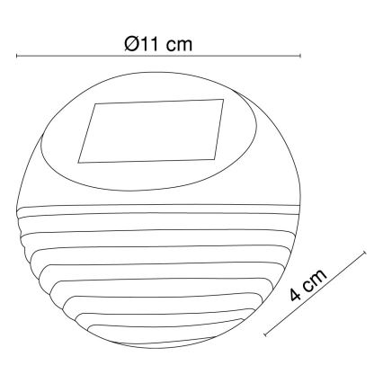 Globo - LED Solar-Wandleuchte 2xLED/0,06W/1,2V IP44 200 mAh