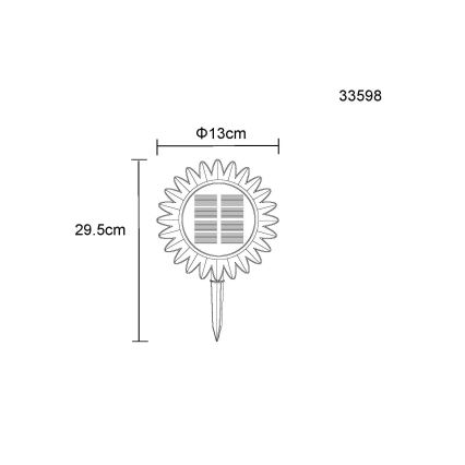 Globo - LED-Solarleuchte LED/0,06W/3V slunečnice IP44 800 mAh