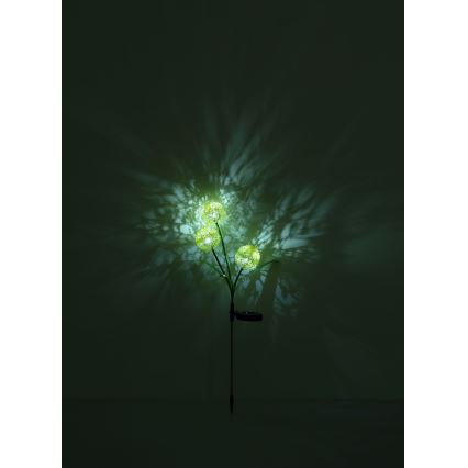 Globo  - LED-Solarleuchte 3xLED/0,06W/3V 5000K IP44 200 mAh gelb