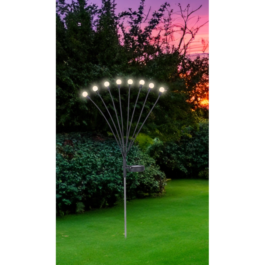 Globo - LED-Solarleuchte 8xLED/0,06W/3,2V 3000K IP44 300 mAh
