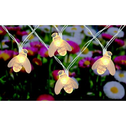 Globo - LED-Solarlichterkette 20xLED/0,06W/3V IP44 300 mAh