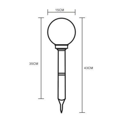 Globo - LED-Solarleuchte 2xLED/0,06W/1,2V IP44 600 mAh