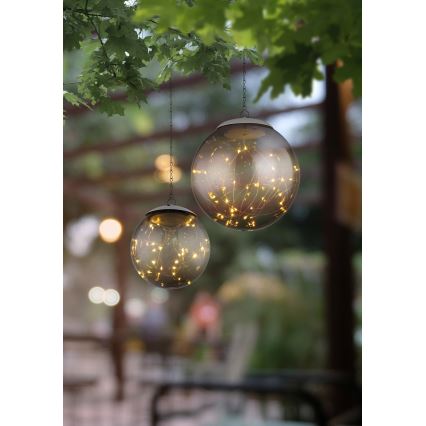 Globo - LED Solar-Lichterkette 20xLED/0,06W/1,2V Ø 15 cm IP44 600 mAh