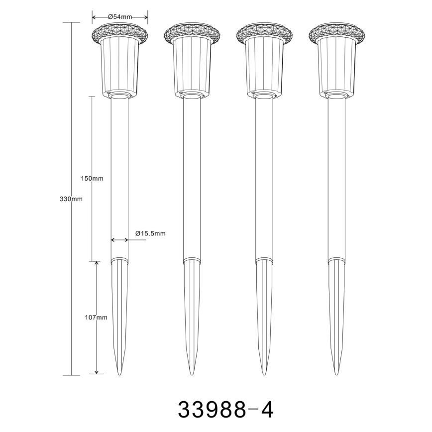 Globo - SET 4x LED-Solarleuchte LED/0,06W/1,2V IP44 100 mAh