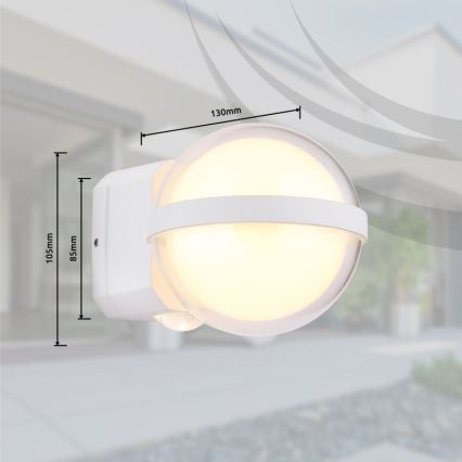 Globo - LED-Outdoor-Wandleuchte LED/12W/230V IP54 weiß