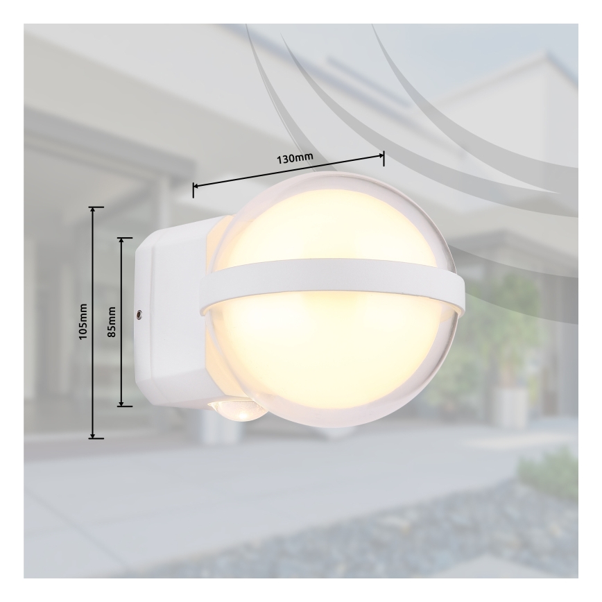 Globo - LED-Outdoor-Wandleuchte LED/12W/230V IP54 weiß