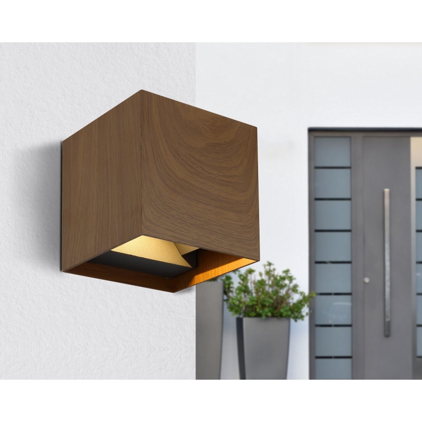 Globo - LED-Wandleuchte für den Außenbereich 2xLED/3W/230V IP44 braun
