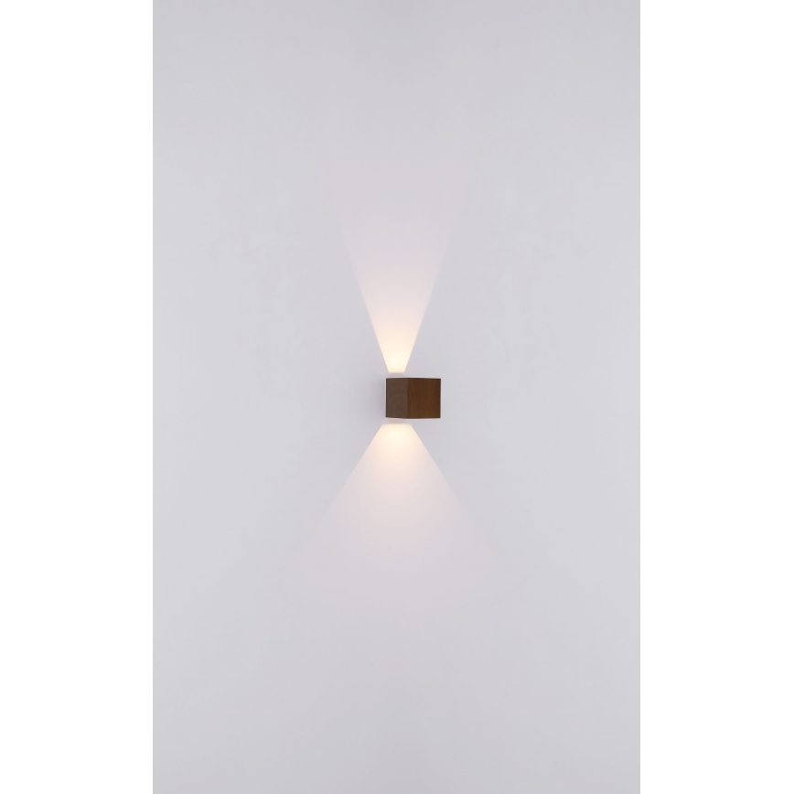 Globo - LED-Wandleuchte für den Außenbereich 2xLED/3W/230V IP44 braun