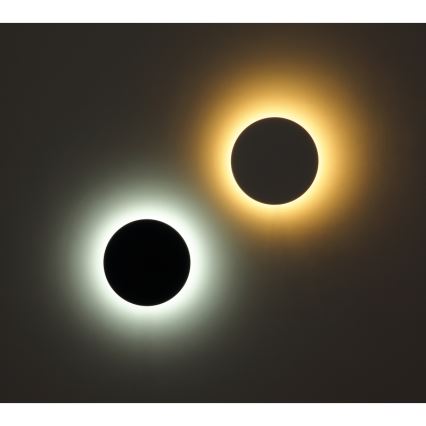 Globo - LED Außenwandleuchte LED/15W/230V 3000/4000/6000K Ø 25,2 cm IP44 schwarz
