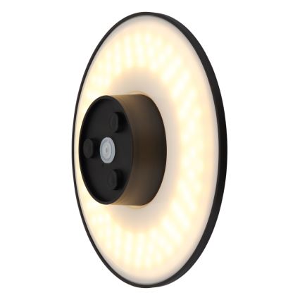 Globo - LED-Outdoor-Wandleuchte LED/15W/230V 3000/4000/6000K d 25,2 cm IP44 schwarz