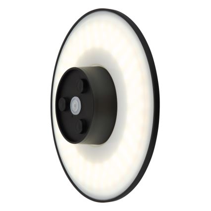 Globo - LED-Outdoor-Wandleuchte LED/15W/230V 3000/4000/6000K d 25,2 cm IP44 schwarz