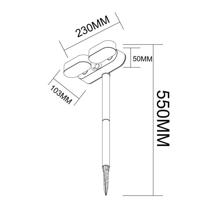 Globo - LED-Solarleuchte mit Sensor LED/7,2W/3V IP44 1200 mAh