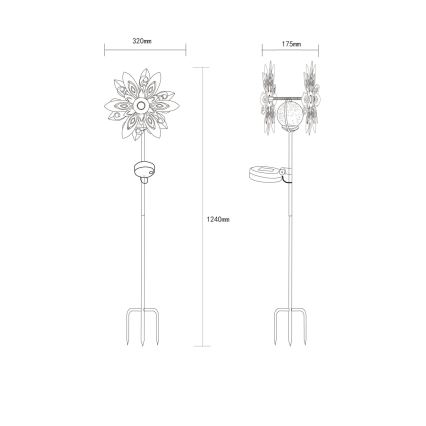 Globo - LED-Solardekoration LED/0,02W/3V IP44 300 mAh