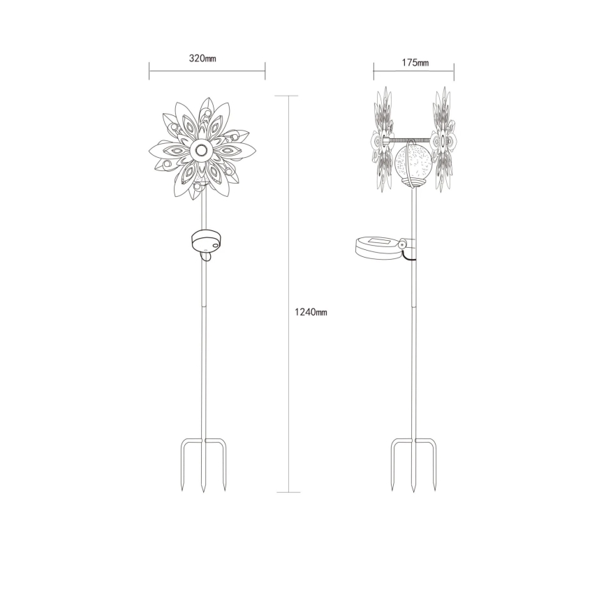 Globo - LED-Solardekoration LED/0,02W/3V IP44 300 mAh