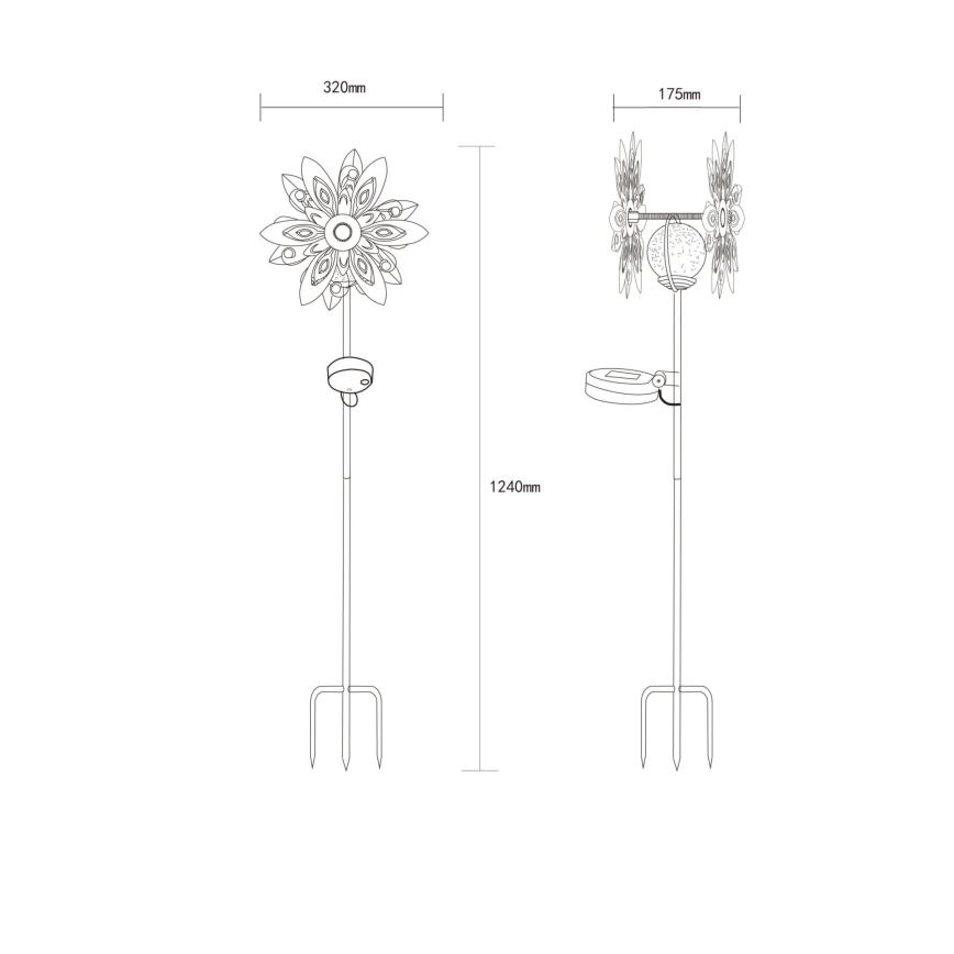 Globo - LED Solar-Dekoration LED/0,02W/3V IP44 300 mAh