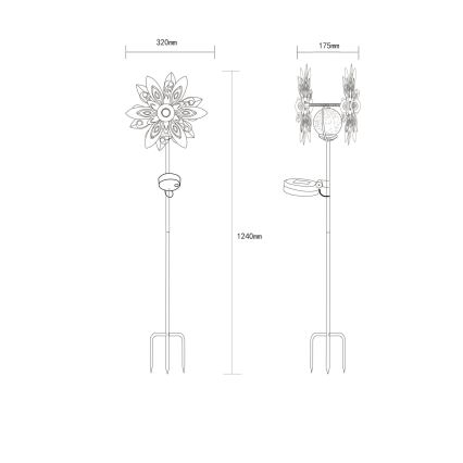 Globo - LED-Solardekoration LED/0,02W/3V IP44 300 mAh
