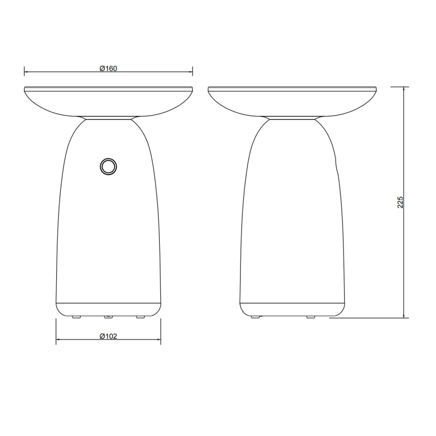 Globo - Dimmbare LED-Solarleuchte mit Touch-Funktion LED/10W/3,7V IP54 3600 mAh grün