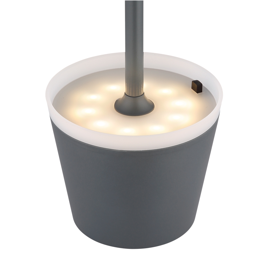 Globo - LED-Solarleuchte LED/0,6W/3V 3000K IP44 1200 mAh anthrazit