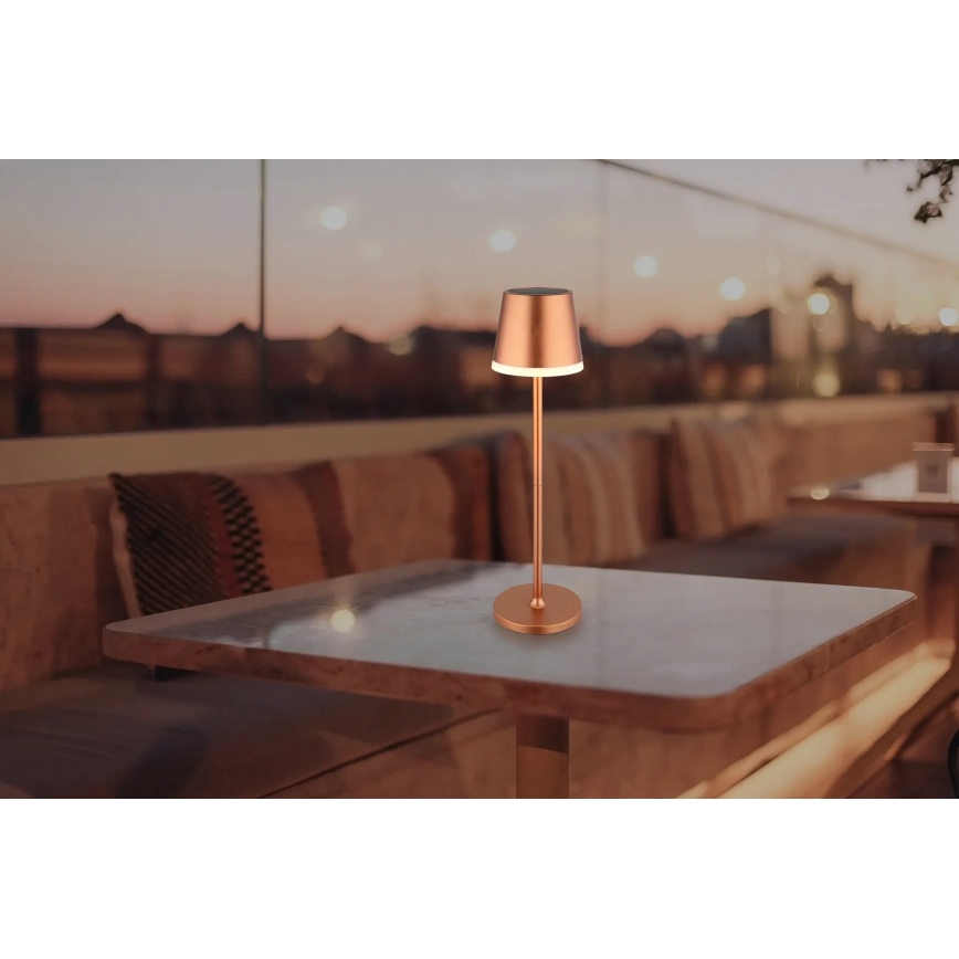 Globo - LED-Solarleuchte LED/0,6W/3V 3000K IP44 1200 mAh kupfern